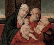 La Sacra Famiglia con un santo Giovanni Bellini